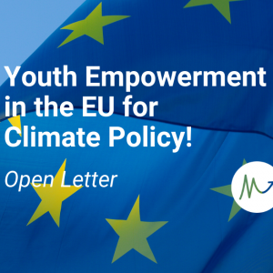 Open Letter: Youth Empowerment in the EU for Climate Policy!